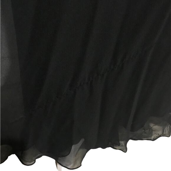 Vintage Precious Formals 100% Silk Beaded Strappy Formal Gown Dress Black Size 8 - Picture 8 of 10